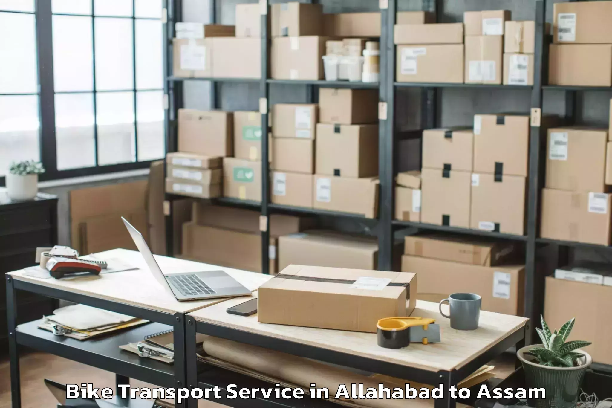 Book Allahabad to Barama Bike Transport Online